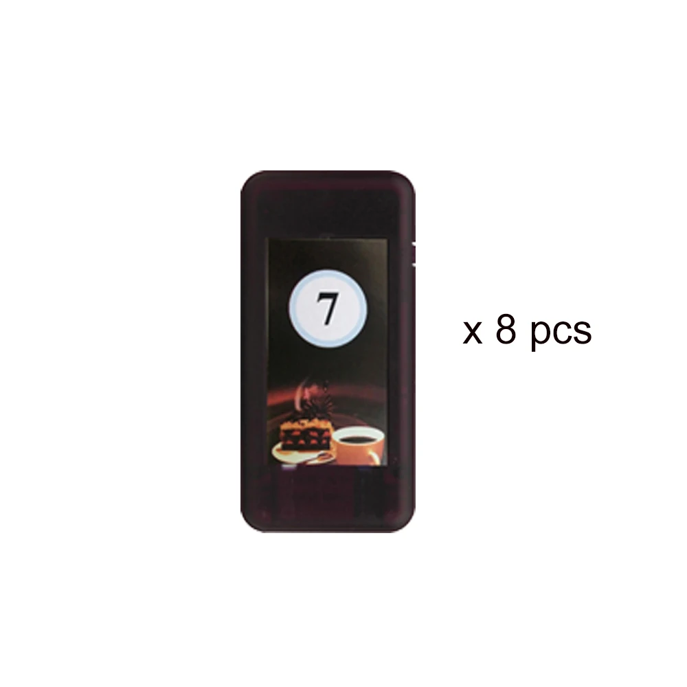 JINGLE BELLS high quality wireless coaster pager 999 channel wireless paging system 8 guest pager receivers restaurant equipment
JINGLE BELLS high quality wireless coaster pager 999 channel wireless paging system 8 guest pager receivers restaurant equipment