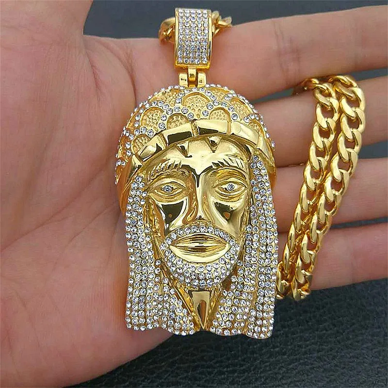Hip Hop Pave Zircon Iced Out Jesus Pendant Necklace Stainless Steel Long Cuban Chain Christ Necklaces & Pendants for Men Jewelry
Hip Hop Pave Zircon Iced Out Jesus Pendant Necklace Stainless Steel Long Cuban Chain Christ Necklaces & Pendants for Men Jewelry