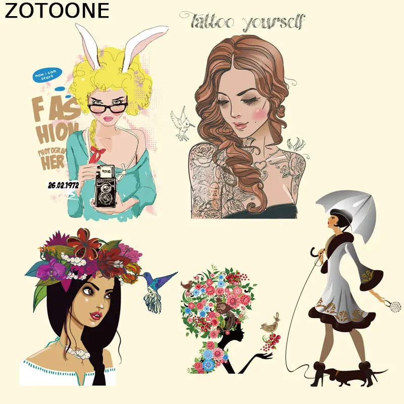 ZOTOONE Girl Patches A-level Washable Iron on Patches Parches T-shirt Dresses Sweater Decoration Printing Hear Transfer for Girl
ZOTOONE Girl Patches A-level Washable Iron on Patches Parches T-shirt Dresses Sweater Decoration Printing Hear Transfer for Girl