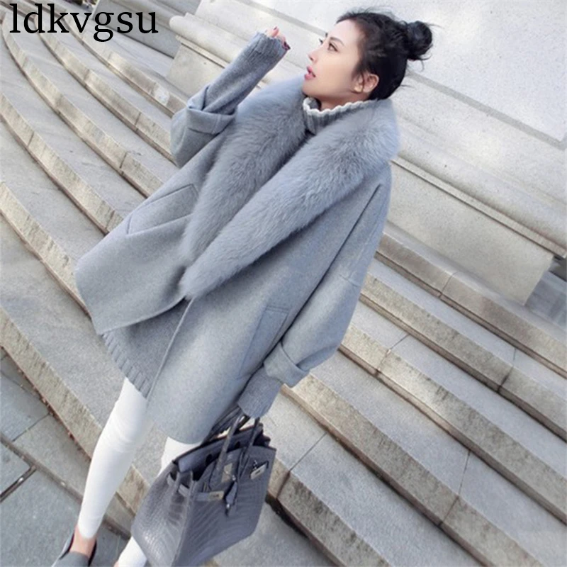 Autumn Winter Women Long Woolen Jacket 2019 New Fashion Loose Thicken Warm Fur Collar Cardigan Wool Coat Plus Size Overcoat A454
Autumn Winter Women Long Woolen Jacket 2019 New Fashion Loose Thicken Warm Fur Collar Cardigan Wool Coat Plus Size Overcoat A454