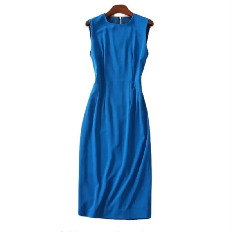 Women Runway Dress 2019 High Quality O-Neck Sleeveless Back Slit Solid Pencil Dress Work Dresses NP0358Y
Women Runway Dress 2019 High Quality O-Neck Sleeveless Back Slit Solid Pencil Dress Work Dresses NP0358Y