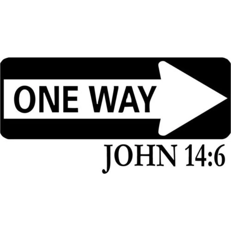 One Way John 14:6, символическая модная индивидуальная наклейка, автомобильная наклейка, автомобиль, грузовик, окно, виниловые декоративные наклейки
One Way John 14:6, символическая модная индивидуальная наклейка, автомобильная наклейка, автомобиль, грузовик, окно, виниловые декоративные наклейки