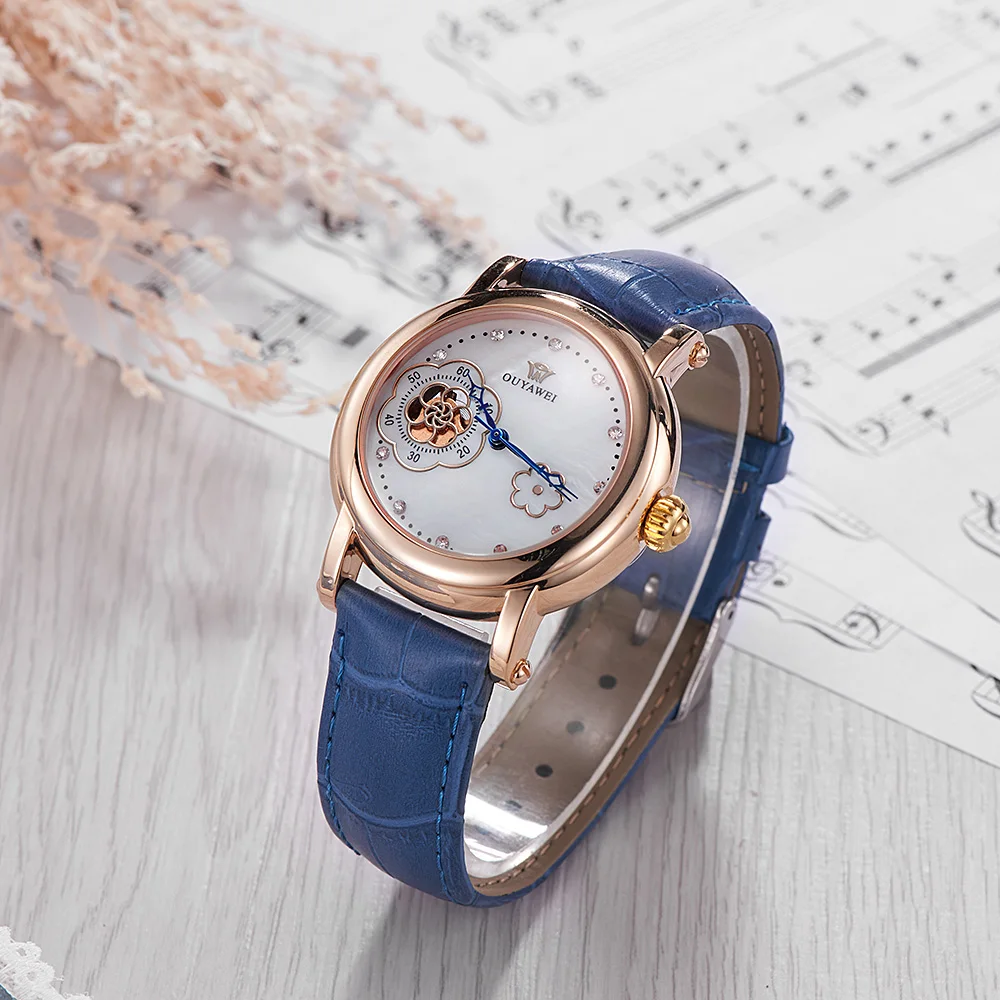 OUYAWEI Luxury Brand Automatic Mechanical Watch Women Wristwatches Leather Band Fashion Casual Female Watch Ladies Relogio Mujer
OUYAWEI Luxury Brand Automatic Mechanical Watch Women Wristwatches Leather Band Fashion Casual Female Watch Ladies Relogio Mujer