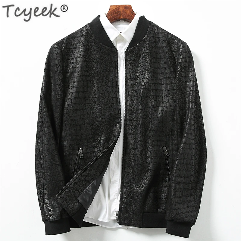 Tcyeek Spring Genuine Leather Men Jacket Real Sheepskin Coat Crocodile Pattern Short Outwear Luxury Coat Men Deri Ceket LWL1477
Tcyeek Spring Genuine Leather Men Jacket Real Sheepskin Coat Crocodile Pattern Short Outwear Luxury Coat Men Deri Ceket LWL1477