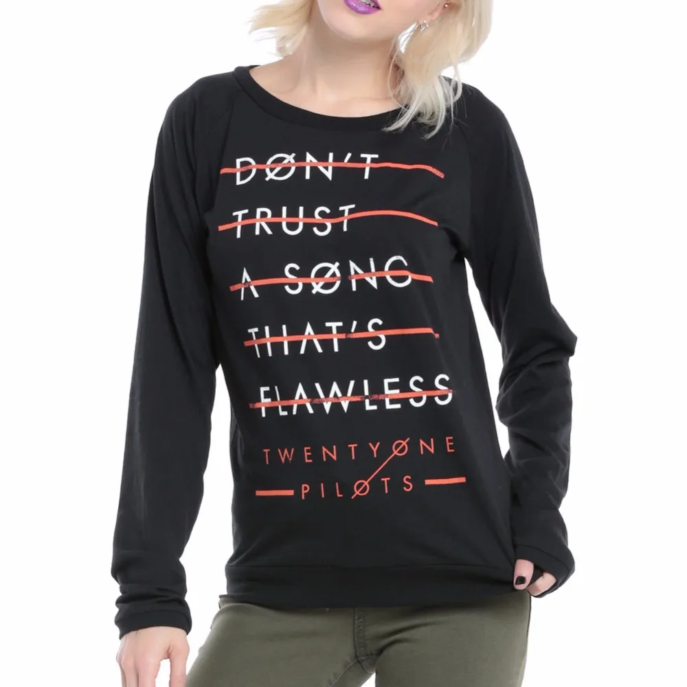 Новинка 2017 года Осенне зимняя обувь женские модные куртки с капюшоном Twenty One Pilots