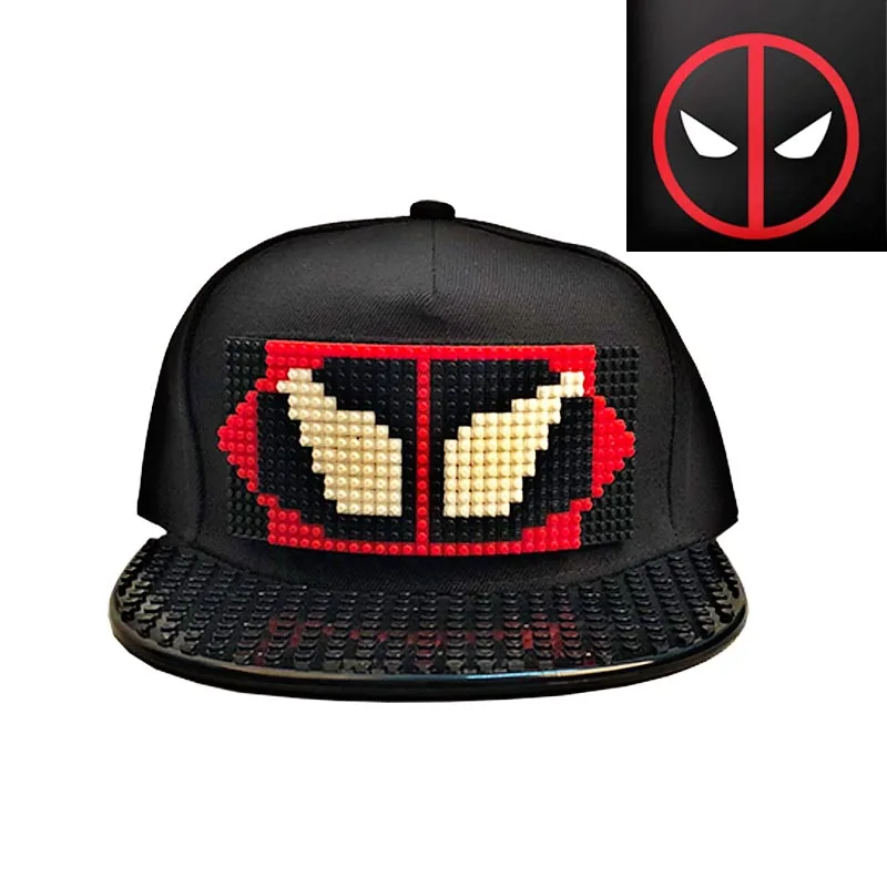 New Men Deadpool Baseball hat Puzzle games Blocks DIY Snapback Hat for Women Detachable
New Men Deadpool Baseball hat Puzzle games Blocks DIY Snapback Hat for Women Detachable