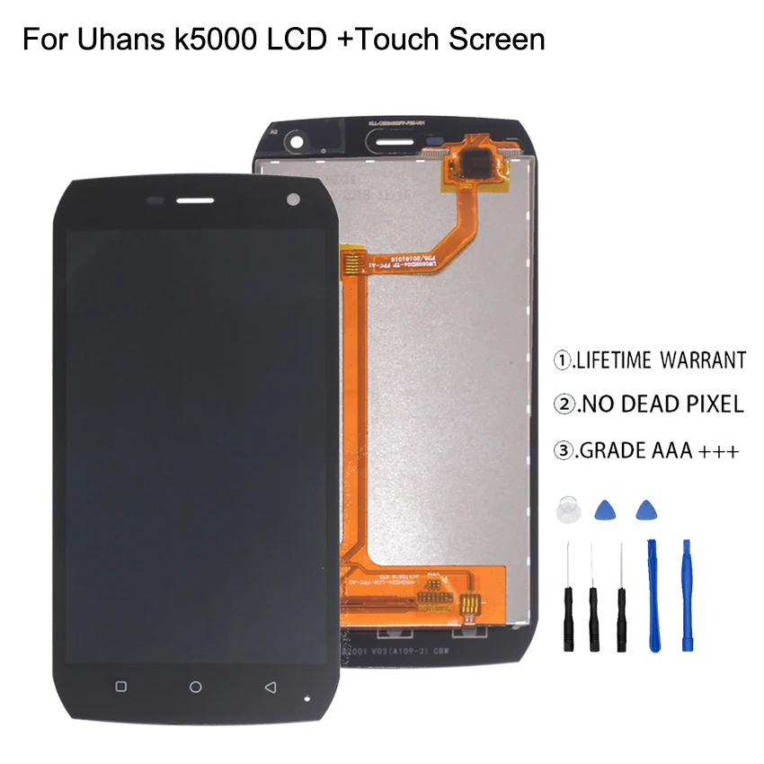 For Uhans K5000 LCD Display Touch Screen Digitizer Original Quality Phone Parts For Uhans K5000 Display Screen LCD
For Uhans K5000 LCD Display Touch Screen Digitizer Original Quality Phone Parts For Uhans K5000 Display Screen LCD