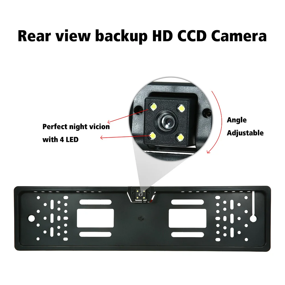 Car Parking Sensor System Vehicle European License Plate Frame LED Backup Reverse Camera Rearview Camera Number Plate Holder
Car Parking Sensor System Vehicle European License Plate Frame LED Backup Reverse Camera Rearview Camera Number Plate Holder