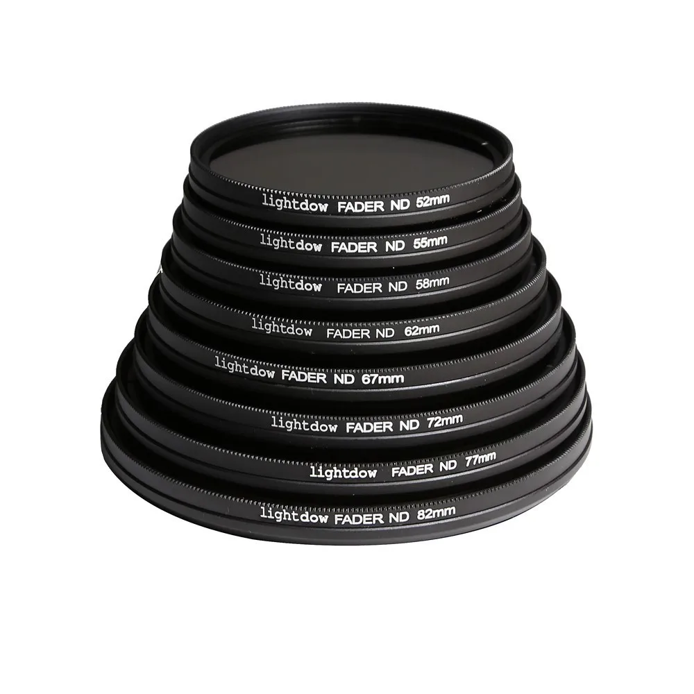 

Lightdow 52mm 55mm 58mm 62mm 67mm 72mm 77mm 82mm Fader Variable ND Filter Neutral Density ND2 ND4 ND8 ND16 to ND400 Lens Filter