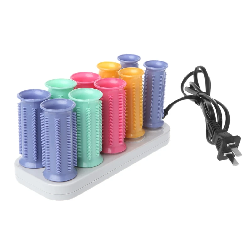 Ceramic Electric Magic Hair Rollers Tube 10 Curlers Bendy Set Styling Stick Tool 
Ceramic Electric Magic Hair Rollers Tube 10 Curlers Bendy Set Styling Stick Tool