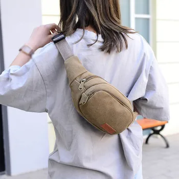 Fashion Women waist bag Neutral Canvas Wear Outdoor Casual Sports Pockets Chest Bag Portable Sports Phone Bag bolsa feminina
Fashion Women waist bag Neutral Canvas Wear Outdoor Casual Sports Pockets Chest Bag Portable Sports Phone Bag bolsa feminina