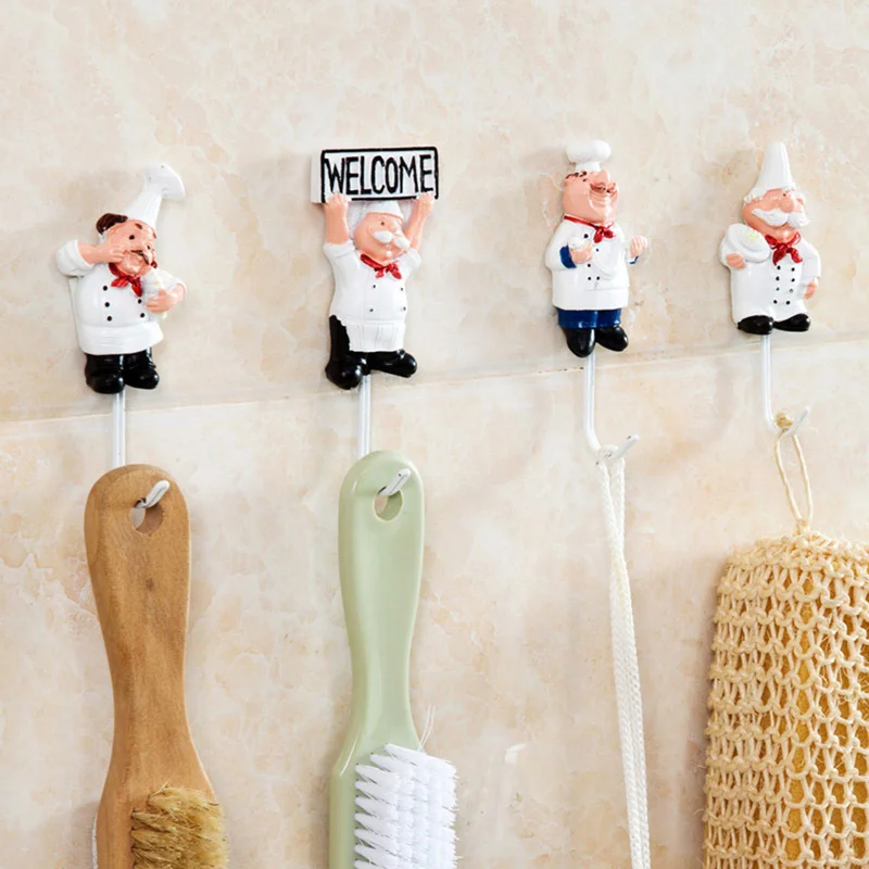1PC Powerful Adhesive Resin Cartoon Chef Shape Hook Coat Clothes Hat Hanger Wall Storage Rack Home Decor Household Accessories
1PC Powerful Adhesive Resin Cartoon Chef Shape Hook Coat Clothes Hat Hanger Wall Storage Rack Home Decor Household Accessories