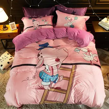 Bedding Set Crystal Velvet Luxury Bed Linen Twin Queen Size Pink Pig Duvet Cover Set Pillowcase Warm Bed Sheet 3styles
Bedding Set Crystal Velvet Luxury Bed Linen Twin Queen Size Pink Pig Duvet Cover Set Pillowcase Warm Bed Sheet 3styles