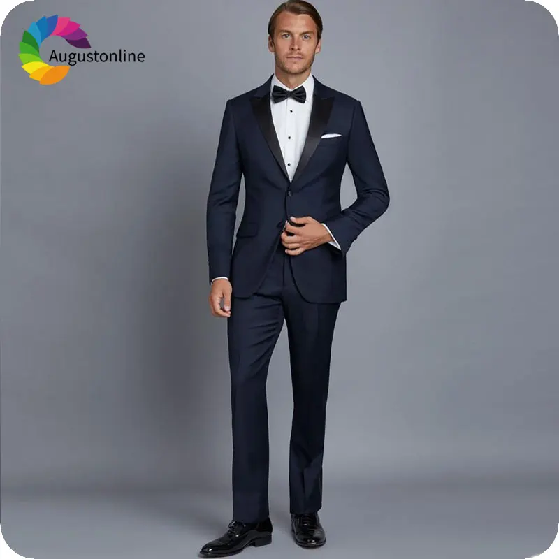 Navy Blue Men's Classic Suits for Wedding Black Peaked Lapel Slim Fit Terno Masculino Elegent Male Blazers 2 Piece Costume Homme
Navy Blue Men's Classic Suits for Wedding Black Peaked Lapel Slim Fit Terno Masculino Elegent Male Blazers 2 Piece Costume Homme