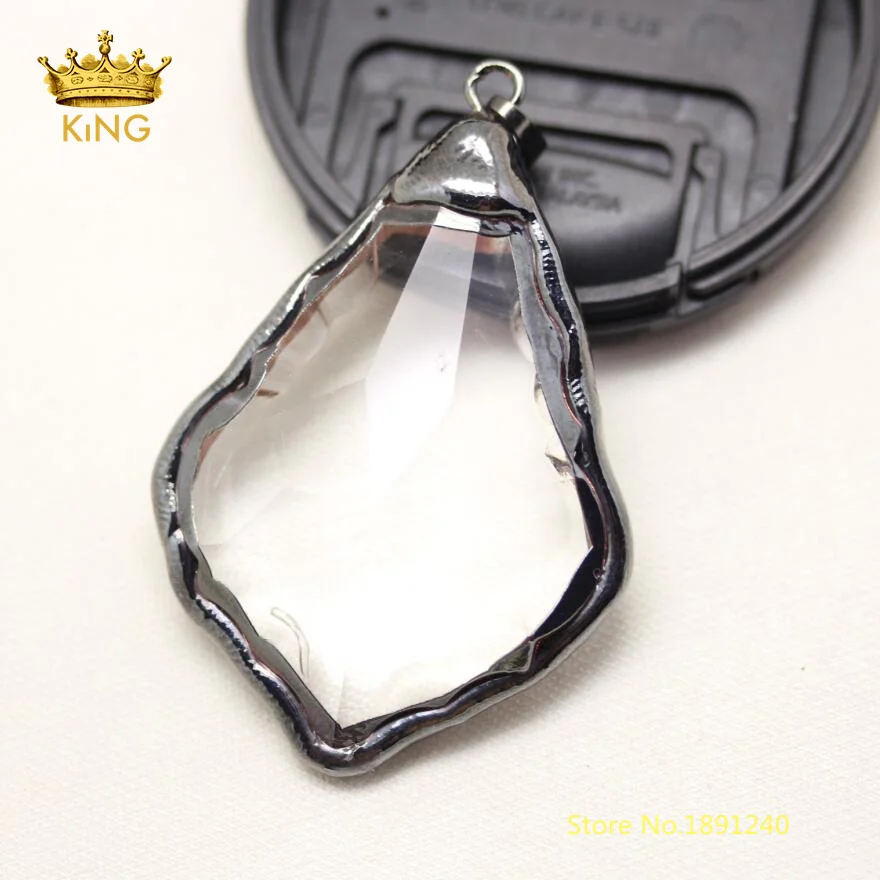 10pcs Gunmetal Plating Bail Clear Glass Pendants,Faceted Glass Bezel Glass Freeform Drop Shaped Glass Charm Beading 40x58mm YT04
10pcs Gunmetal Plating Bail Clear Glass Pendants,Faceted Glass Bezel Glass Freeform Drop Shaped Glass Charm Beading 40x58mm YT04
