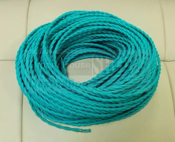 Free shipping 100meters/lot Turquoise color braided fabric wire 2*0.75mm textile cloth cover copper wire cable cord
Free shipping 100meters/lot Turquoise color braided fabric wire 2*0.75mm textile cloth cover copper wire cable cord