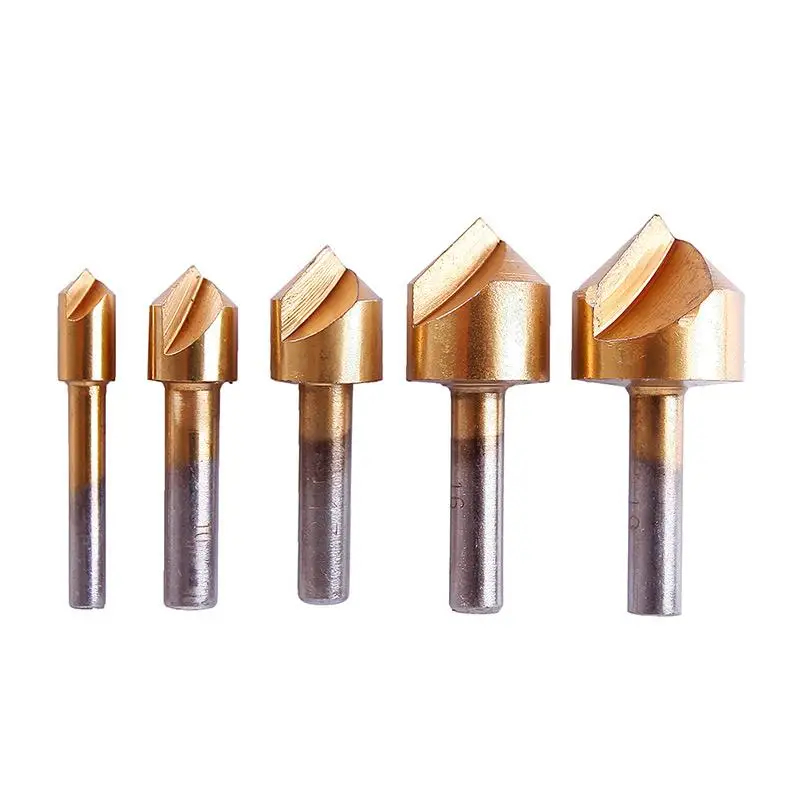 New Arrival 90 Degree End Mill Cutter New 5pcs/set HCS Chamfering Drill Bit Bit Countersink Set #69208
New Arrival 90 Degree End Mill Cutter New 5pcs/set HCS Chamfering Drill Bit Bit Countersink Set #69208