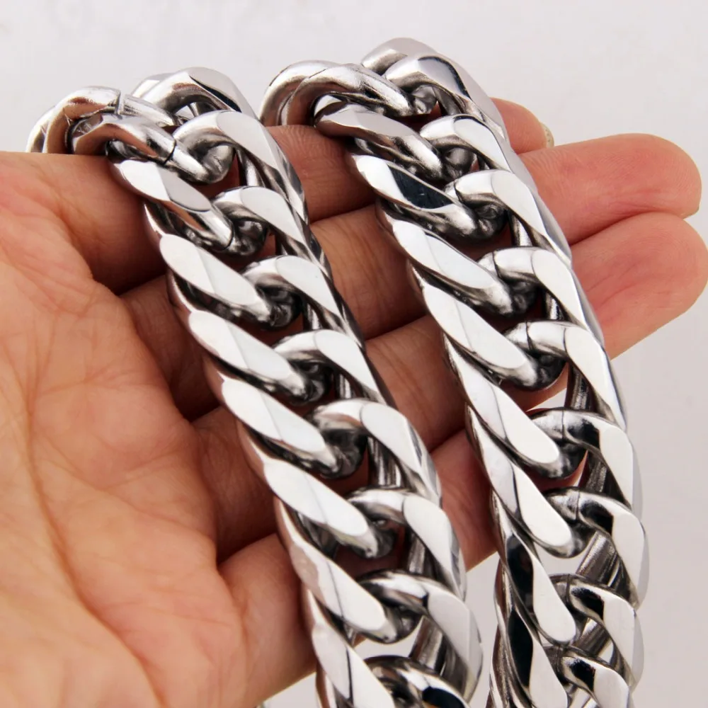 13/16/19/21MM Cool Heavy 316L Stainless Steel Silver Cuban Curb Link Chain Men's Male Necklace Or Bracelet 7"-40" Jewelry Gift
13/16/19/21MM Cool Heavy 316L Stainless Steel Silver Cuban Curb Link Chain Men's Male Necklace Or Bracelet 7"-40" Jewelry Gift