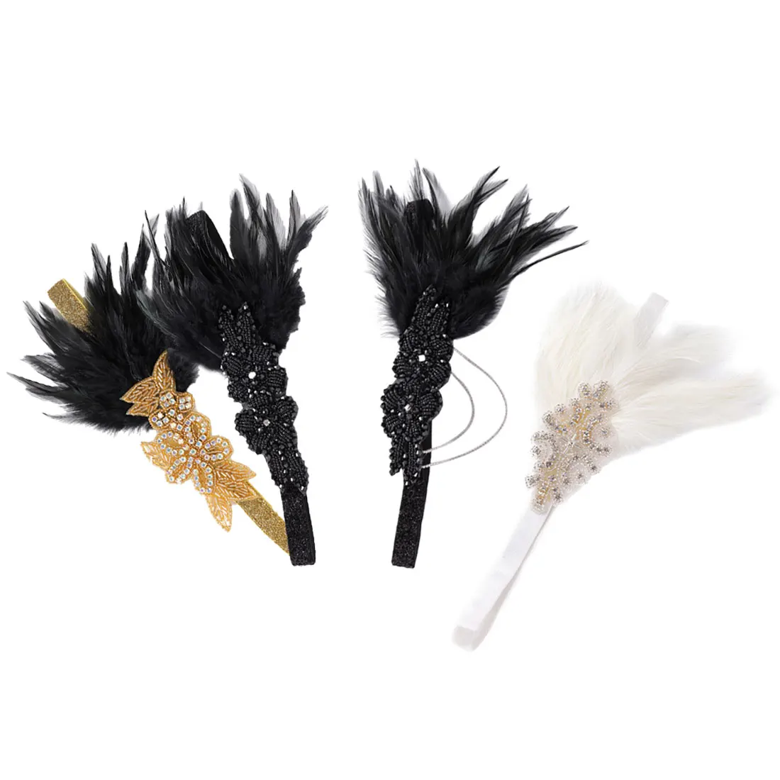 Black Feather Headband Hair Accessories Rhinestone Beaded Sequin Hair Band 1920s Vintage Gatsby Party Headpiece Women Girls
Black Feather Headband Hair Accessories Rhinestone Beaded Sequin Hair Band 1920s Vintage Gatsby Party Headpiece Women Girls