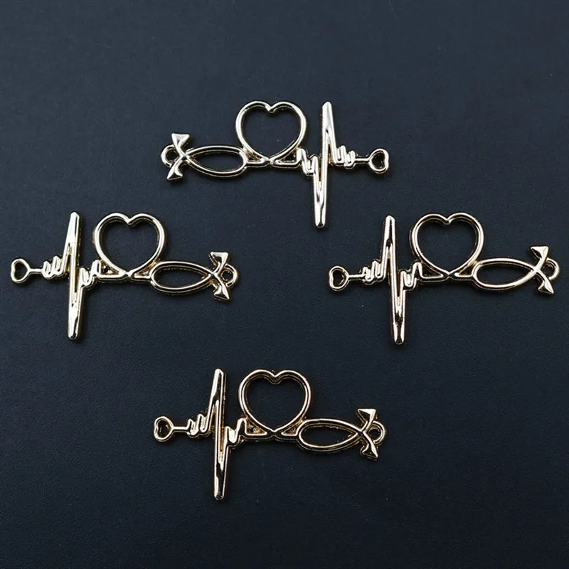 WKOUD 10pcs Environmental Electroplating KC Gold ECG Charm Alloy Connector Pop Necklace Bracelet DIY Metal Jewelry Findings
WKOUD 10pcs Environmental Electroplating KC Gold ECG Charm Alloy Connector Pop Necklace Bracelet DIY Metal Jewelry Findings