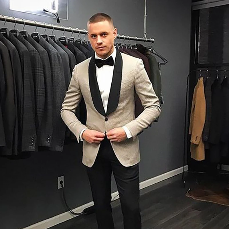 New Slim Fit Mens Suits for Wedding Groom Tuxedos 2019 Shawl Lapel Custom Male Blazer 2 Piece men Jacket Pants Homme Costume
New Slim Fit Mens Suits for Wedding Groom Tuxedos 2019 Shawl Lapel Custom Male Blazer 2 Piece men Jacket Pants Homme Costume