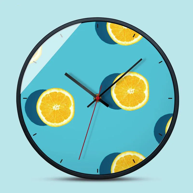 12 Inch Modern Art Wall Clock Nordic Creative Painting Fruits Wall Watch Metal Frame Living Room Home Decoration
12 Inch Modern Art Wall Clock Nordic Creative Painting Fruits Wall Watch Metal Frame Living Room Home Decoration