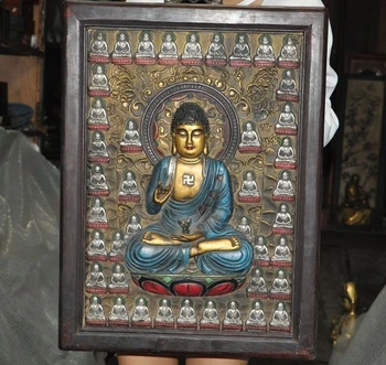 Collect Old Tibet Temple Redwood Bronze Sakyamuni Amitabha Buddha Statue Tangka
Collect Old Tibet Temple Redwood Bronze Sakyamuni Amitabha Buddha Statue Tangka