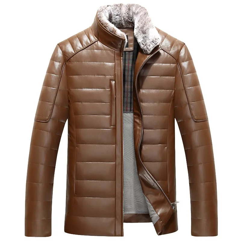 1309 Men winter Leather jacket men short slim Mink Collar Man Winter Down Coat thick leather Jackat Men Winter Clothes
1309 Men winter Leather jacket men short slim Mink Collar Man Winter Down Coat thick leather Jackat Men Winter Clothes
