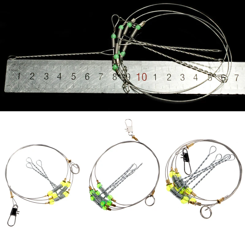 5pcs Anti-Winding Swivel String Sea Fishing Hook Steel Rigs Wire Leader Fish Hooks
5pcs Anti-Winding Swivel String Sea Fishing Hook Steel Rigs Wire Leader Fish Hooks