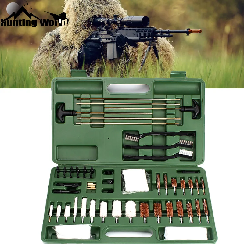 Tactical Gun Rifle Cleaning kits 62Pcs Shot gun Pistol Handgun Cleaner set with Cotton Copper Brush Carry Case Box for Hunting
Tactical Gun Rifle Cleaning kits 62Pcs Shot gun Pistol Handgun Cleaner set with Cotton Copper Brush Carry Case Box for Hunting