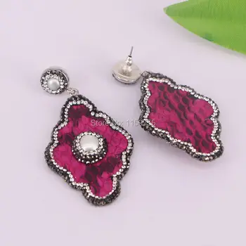 5Pair Women fashion jewelry drop earrings pave rhinestone snakeskin with pearl dangle earrings
5Pair Women fashion jewelry drop earrings pave rhinestone snakeskin with pearl dangle earrings