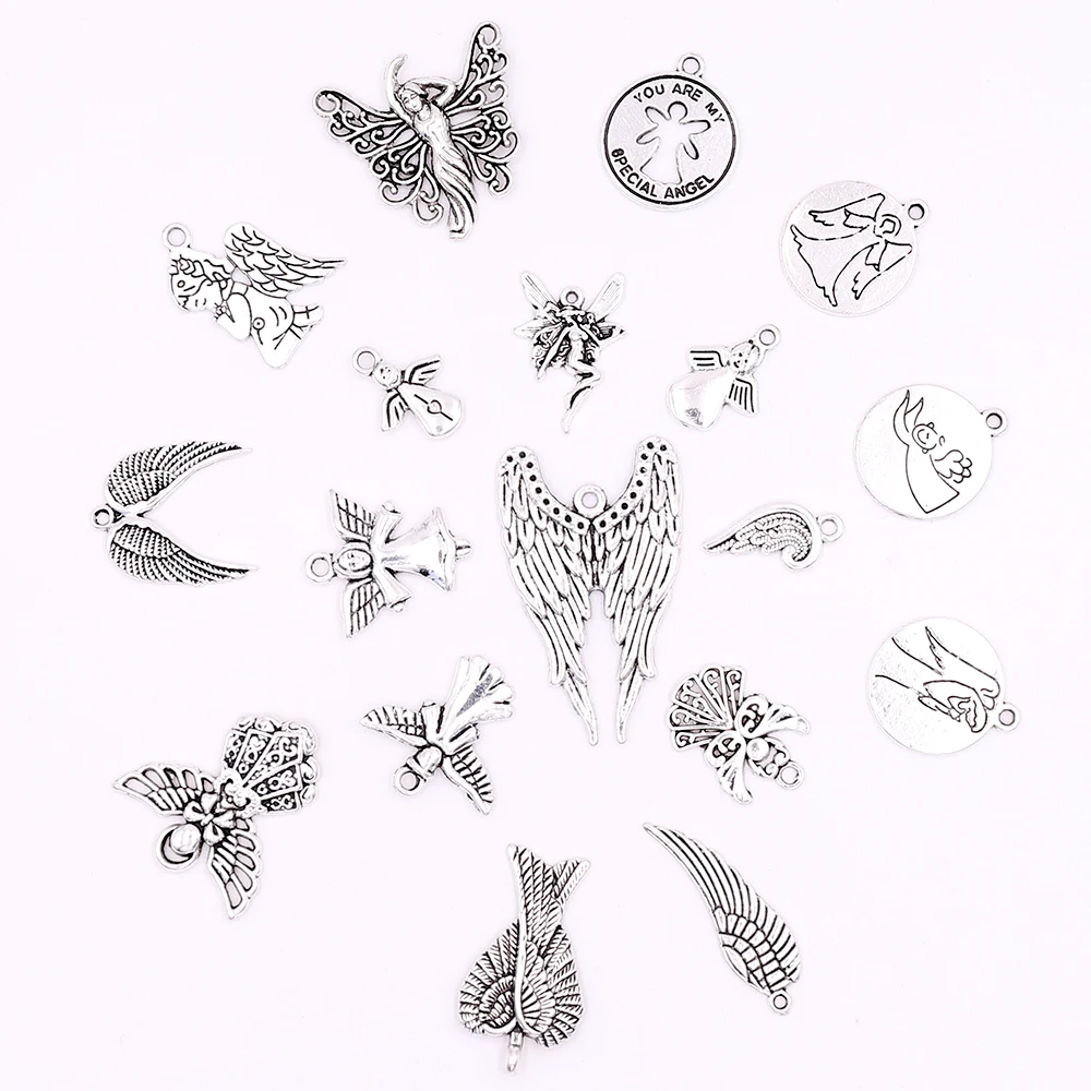 All 10pcs Silver Metal Angel Wings Charms Pendants for Jewelry Making DIY Crafts Charm for Bracelets Earrings Necklaces Making
All 10pcs Silver Metal Angel Wings Charms Pendants for Jewelry Making DIY Crafts Charm for Bracelets Earrings Necklaces Making