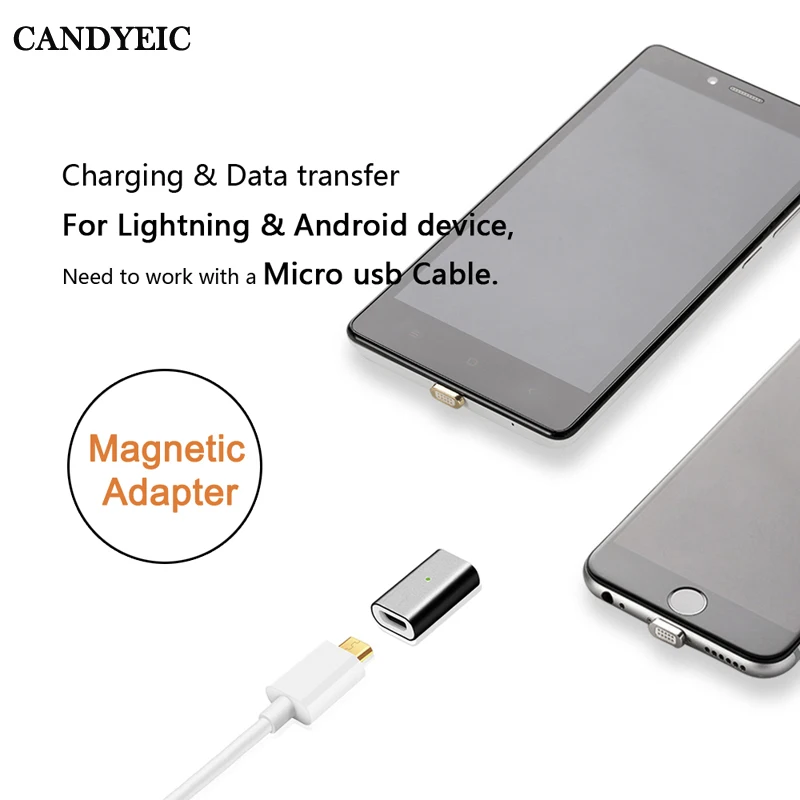 CANDYEIC Magnetic Adapter For iPhone 11 Pro Max XR XS Android Type C Micro USB 2.0 Fast Charging Charger Adapter
CANDYEIC Magnetic Adapter For iPhone 11 Pro Max XR XS Android Type C Micro USB 2.0 Fast Charging Charger Adapter