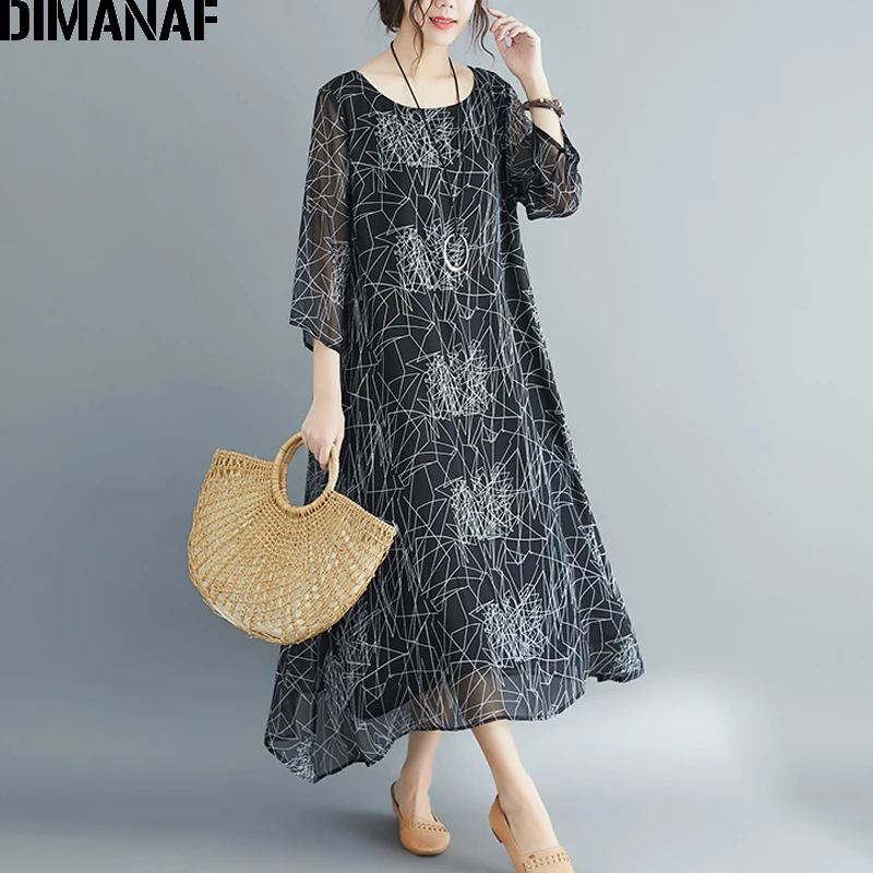 DIMANAF Plus Size Women Dress Vintage Long Sleeve Autumn Sundress Big Size Female Elegant Lady Vestidos Loose Print Dress 2019
DIMANAF Plus Size Women Dress Vintage Long Sleeve Autumn Sundress Big Size Female Elegant Lady Vestidos Loose Print Dress 2019