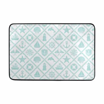 Mint Green Patterns Bathroom Mat Anti-Slip PVC Bath Mat With Boat Anchor Sailboat Stars Whales Carpet Used For Bathroom 40*60cm
Mint Green Patterns Bathroom Mat Anti-Slip PVC Bath Mat With Boat Anchor Sailboat Stars Whales Carpet Used For Bathroom 40*60cm