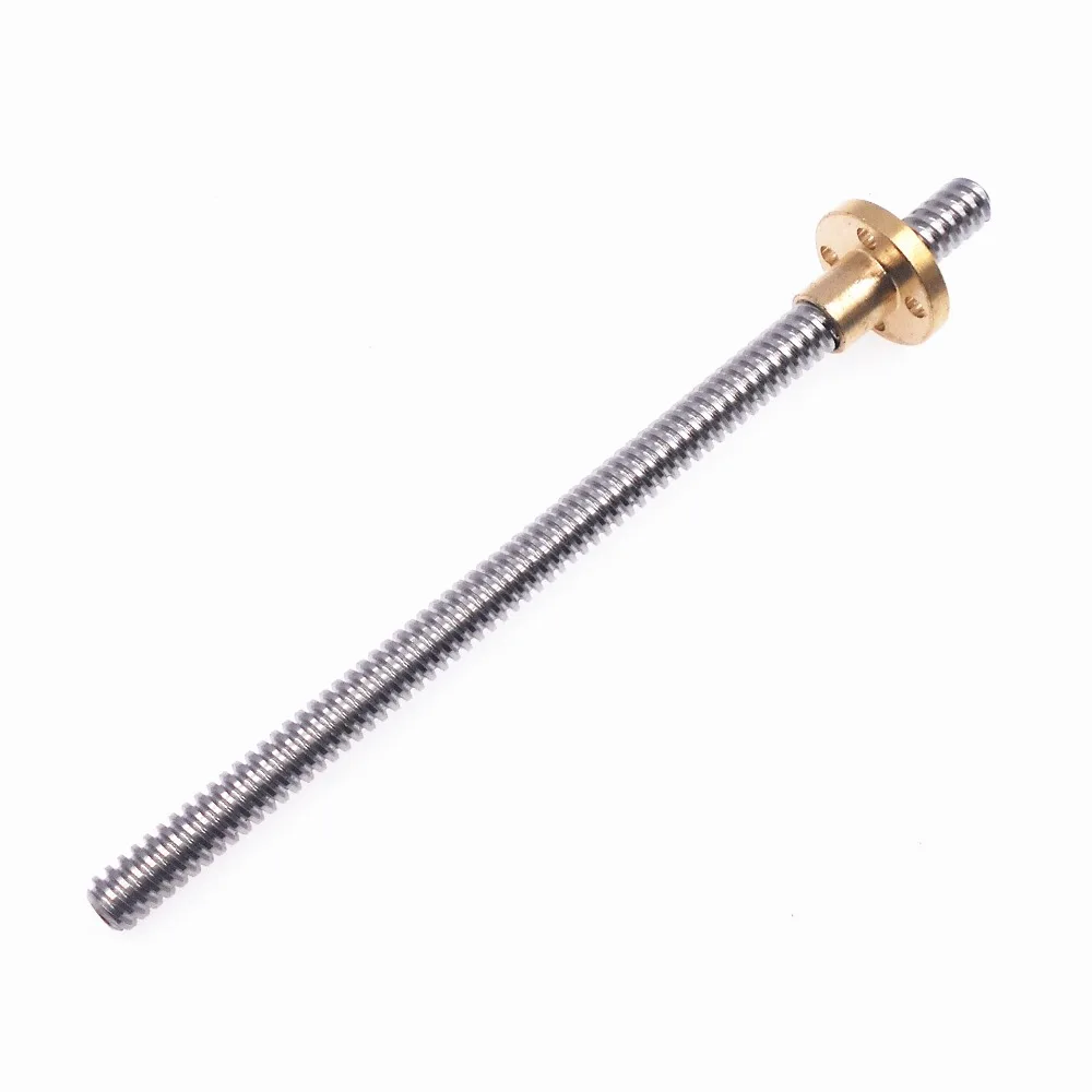 DuoWeiSi 3D Printer Parts T8 lead screw with nut 200mm length lead 1/2/4/8/12/14mm T-type screw for Stepper motor
DuoWeiSi 3D Printer Parts T8 lead screw with nut 200mm length lead 1/2/4/8/12/14mm T-type screw for Stepper motor