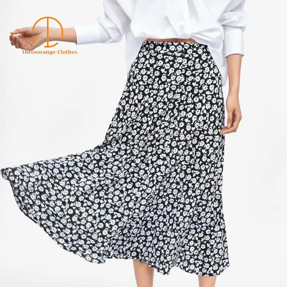 New Summer long skirt women small scattered flowers pattern high waist Casual loose easy-matching draped maxi dresses vestidos
New Summer long skirt women small scattered flowers pattern high waist Casual loose easy-matching draped maxi dresses vestidos