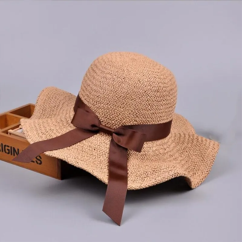 NEW Raffia Straw Women Sun Hat For Elegant Lady Summer Wide Brim Panama Hat With Tassel Queen Sunbonnet Beach Fedora Cap
NEW Raffia Straw Women Sun Hat For Elegant Lady Summer Wide Brim Panama Hat With Tassel Queen Sunbonnet Beach Fedora Cap