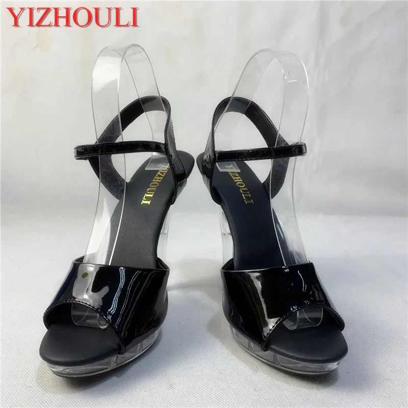 

Multi-color style, beautiful transparent heels, 13 cm sexy model sandals, pole dancing shoes