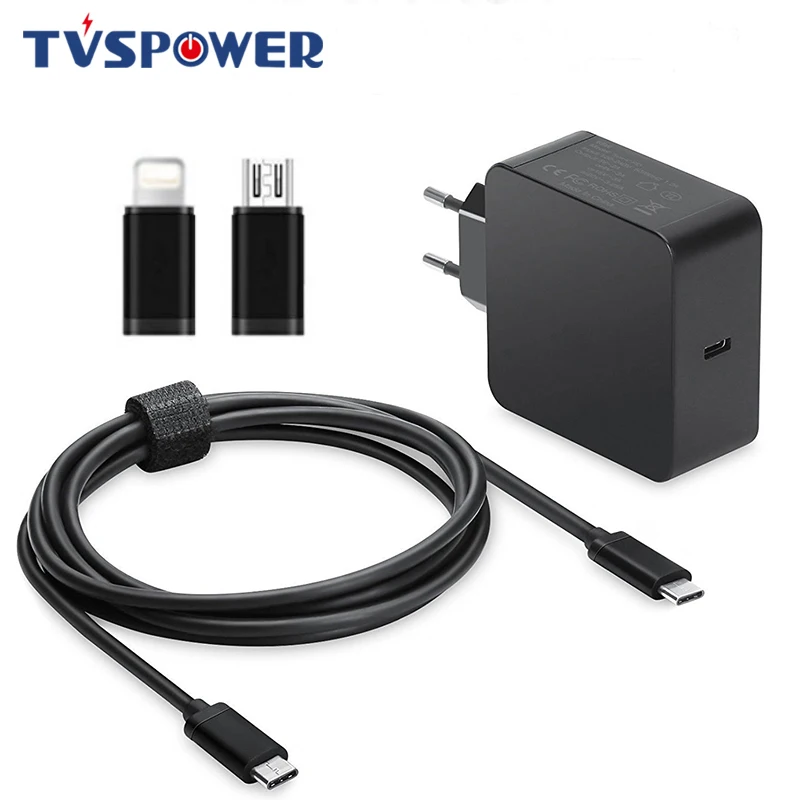 USB Type-C PD Charger Power Delivery 65W 20V 3.25A Portable Wall Charger Adapter for MacBook Pro Nintendo Switch Google Pixel
USB Type-C PD Charger Power Delivery 65W 20V 3.25A Portable Wall Charger Adapter for MacBook Pro Nintendo Switch Google Pixel