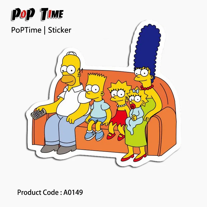 A0149 Simp сына часы ТВ Emoji наклейки Дети Аниме Забавный мультфильм Home Decor Wall багажник