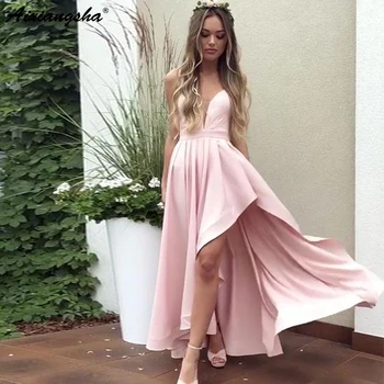 Beautiful A-Line Spaghetti Straps High Low Dress Party Gown 2019 vestidos de graduacion Pink Prom Dress
Beautiful A-Line Spaghetti Straps High Low Dress Party Gown 2019 vestidos de graduacion Pink Prom Dress