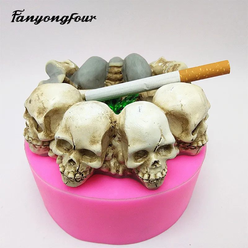 Skull Ashtray 3D Silicone Mold Cake Mold Resin Gypsum Chocolate Cement Candle Candy Mold Free Shipping
Skull Ashtray 3D Silicone Mold Cake Mold Resin Gypsum Chocolate Cement Candle Candy Mold Free Shipping