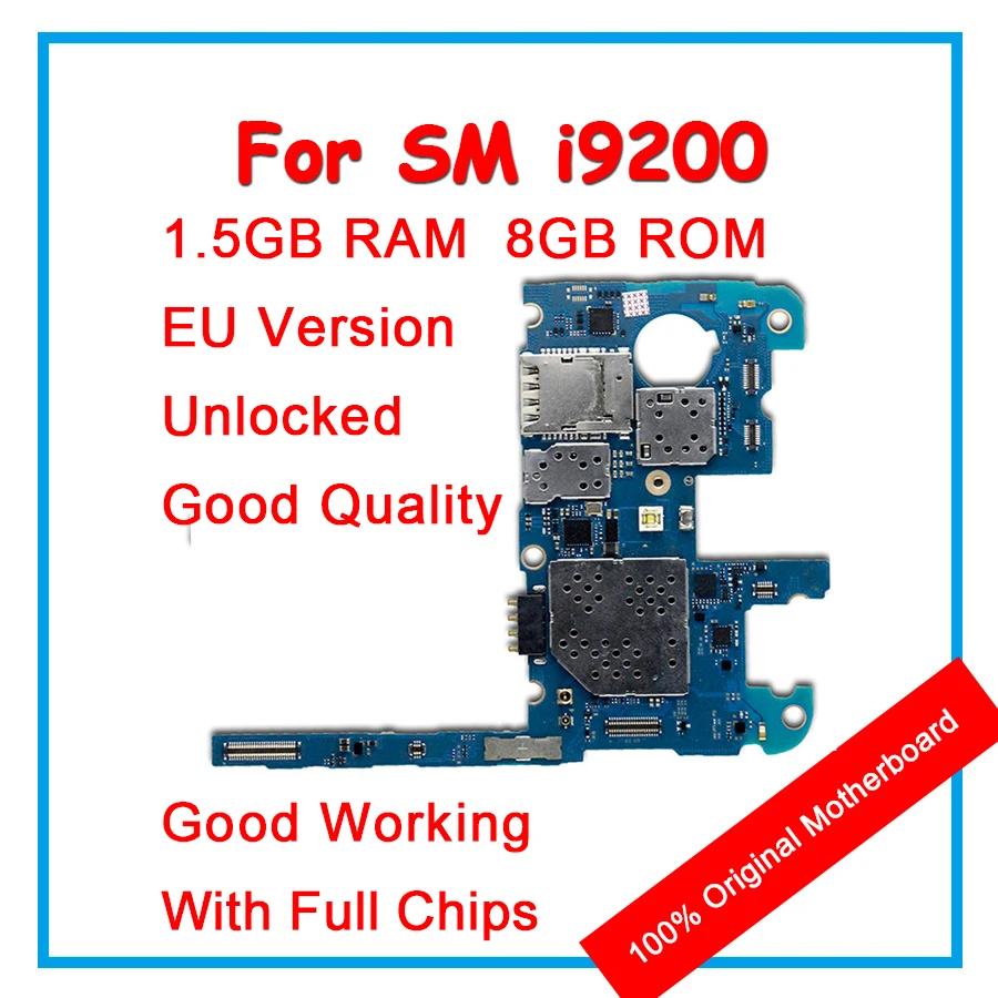 100% Unlocked Original Motherboard EU Version For Samsung Galaxy Mega 6.3 i9200 8GB Mainboard Android OS Logic board With Chips
100% Unlocked Original Motherboard EU Version For Samsung Galaxy Mega 6.3 i9200 8GB Mainboard Android OS Logic board With Chips