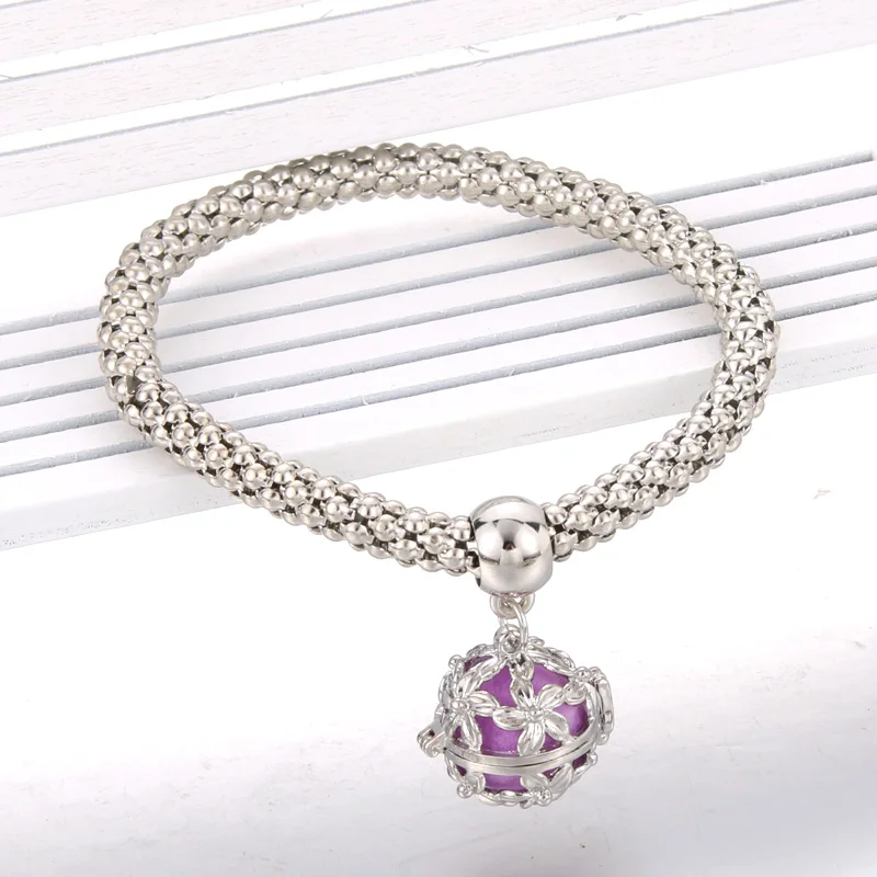 Flower ball Aromatherapy Pendant Bracelet Essential Oil Diffusing Bangles Silver Charm Bracelets Popcorn Chain Jewelry Locket
Flower ball Aromatherapy Pendant Bracelet Essential Oil Diffusing Bangles Silver Charm Bracelets Popcorn Chain Jewelry Locket
