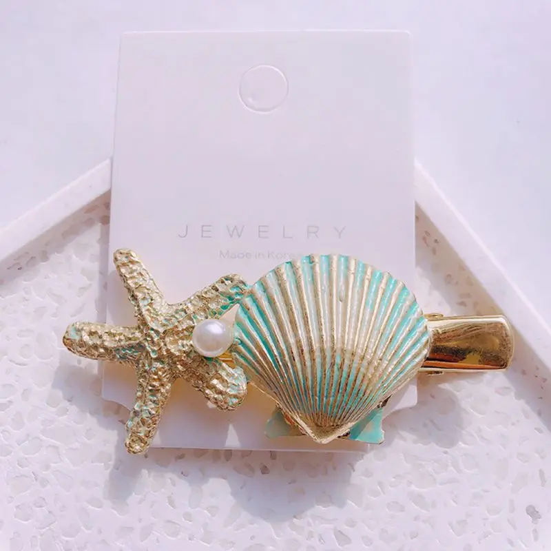 Imitation Crystal Faux Pearl Jewelry Side Bangs Duckbill Barrette Ocean Style Ladies Delicate Seashell Starfish Spring Hair Clip
Imitation Crystal Faux Pearl Jewelry Side Bangs Duckbill Barrette Ocean Style Ladies Delicate Seashell Starfish Spring Hair Clip