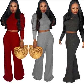 Women Two Piece Sets Long Sleeve O-Neck T-Shirt And Long Bell-bottom Pants Tracksuits Night Club Women Winter Home Outfits
Women Two Piece Sets Long Sleeve O-Neck T-Shirt And Long Bell-bottom Pants Tracksuits Night Club Women Winter Home Outfits