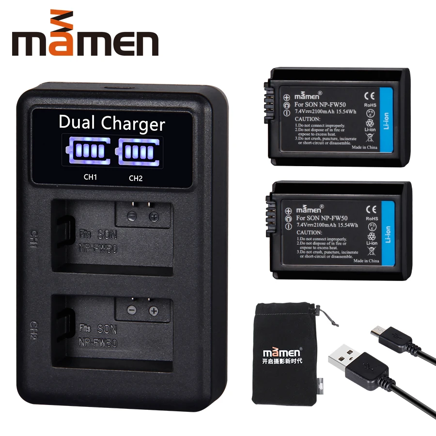 2pcs 2100mAh NP-FW50 NP FW50 Digital Camera Battery +LCD USB Dual Charger for Sony NEX-3 a7R Alpha a6500 a6300 a6000 a5000 a3000
2pcs 2100mAh NP-FW50 NP FW50 Digital Camera Battery +LCD USB Dual Charger for Sony NEX-3 a7R Alpha a6500 a6300 a6000 a5000 a3000