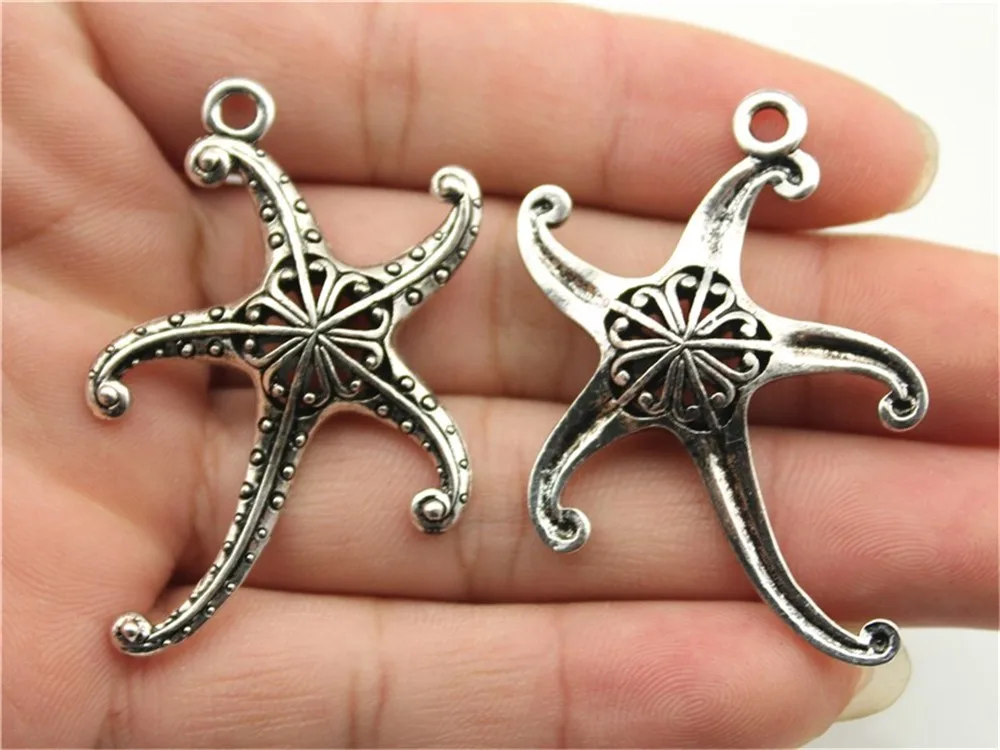 WYSIWYG 1pcs 45x43mm 3D Hollow Starfish Charm Fashion 3D Starfish Charm 3D Hollow Starfish Pendants Antique Silver
WYSIWYG 1pcs 45x43mm 3D Hollow Starfish Charm Fashion 3D Starfish Charm 3D Hollow Starfish Pendants Antique Silver