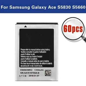 60pcs OEM Batteries EB494358VU For Samsung Galaxy Ace S5830 S5660 S7250D S5670 i569 I579 GT-S6102 S6818 GT-S5839i AAAA+ Quality
60pcs OEM Batteries EB494358VU For Samsung Galaxy Ace S5830 S5660 S7250D S5670 i569 I579 GT-S6102 S6818 GT-S5839i AAAA+ Quality